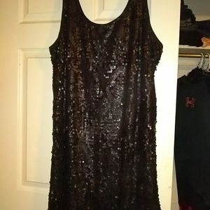 Black sequin dress